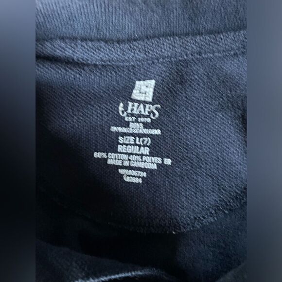 Chaps Navy Blue Short Sleeve Solid Boys Large (7) Polo Shirt EPC School Uniform - Picture 2 of 3